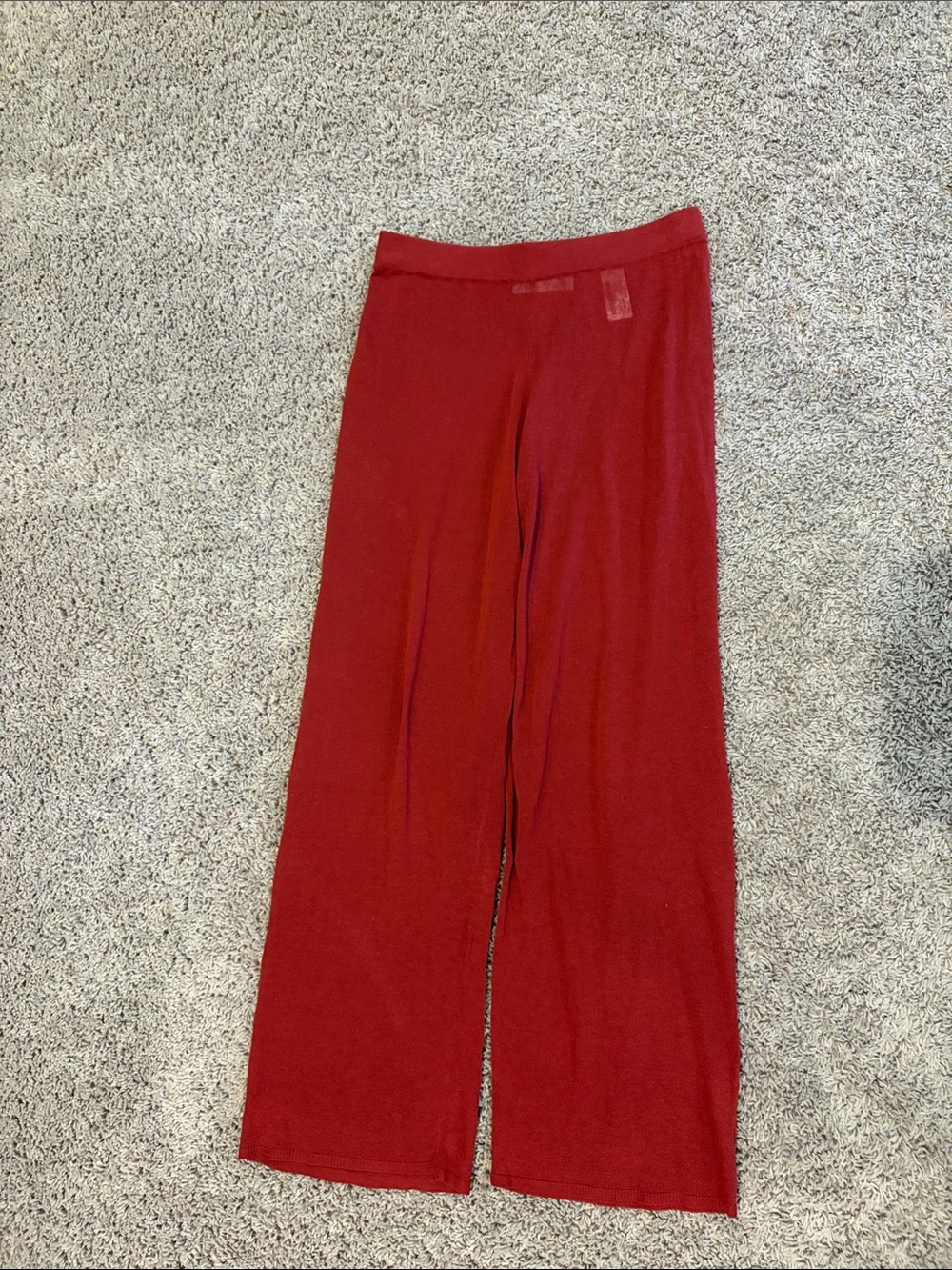 Zara Dark Red tWide-Leg Swim Coverup Pants